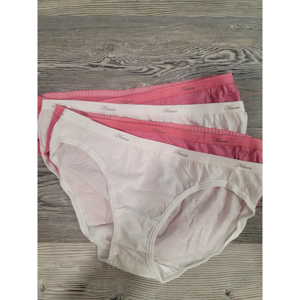 Hanes womans bikin high rise size 5 small petite all cotton set of 4 no tags